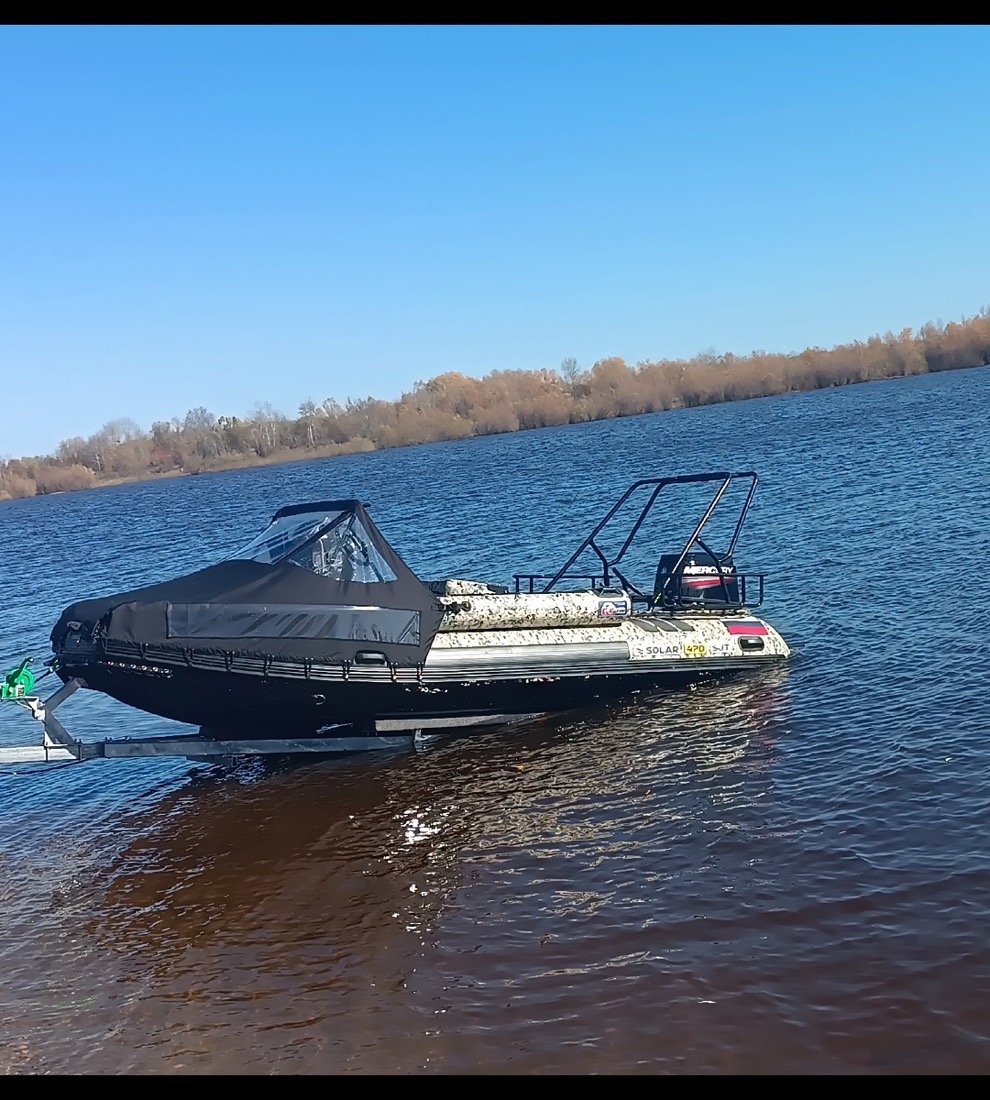 Водомётная лодка Solar 470 на воде